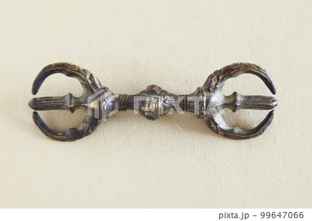 鬼面金剛三鈷杵ヴァジェラ チベット仏教 密教法具 99647066