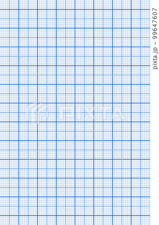 Blue grid paper texture. Checkered notebook sheet template for engineering or architecting measuring, school or college education, office work, memos, drafting, plotting 99647607
