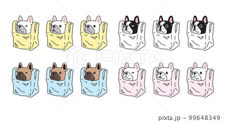 dog vector french bulldog icon shopping bag plastic puppy pet character cartoon symbol tattoo stamp scarf illustration design isolated dog vector french bulldog icon shopping bag plastic puppy pet character cartoon symbol tattoo stamp scarf illustration design isolated 99648349