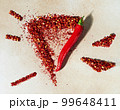 composition of fresh and dried red hot chili peppers 99648411