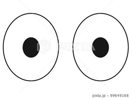 目が正面を見つめているイラスト 99649168