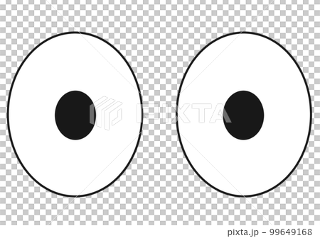 目が正面を見つめているイラスト 99649168
