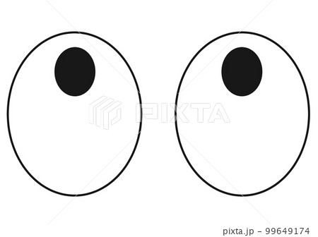 目が上を見ているイラスト 99649174