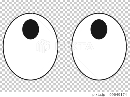 目が上を見ているイラスト 99649174