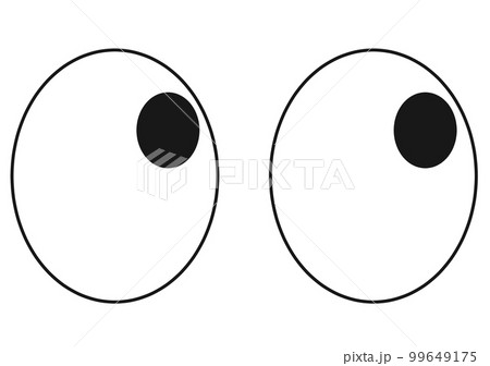目が右上を見ているイラスト 99649175