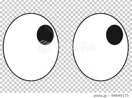 目が右上を見ているイラスト 99649175