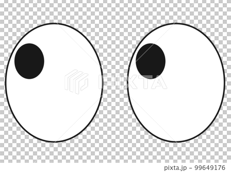 目が左上を見ているイラスト 99649176