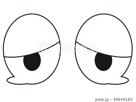 目が涙目になって困っているイラスト 99649183