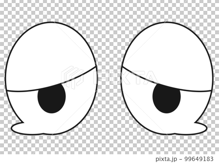 目が涙目になって困っているイラスト 99649183