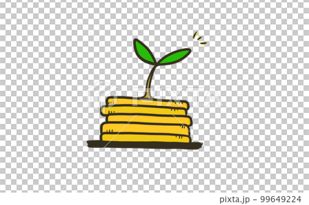 Image illustration sprouting from money 99649224