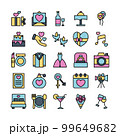 Wedding icon set. Marriage, romantic, couple, symbol vector illustration 99649682