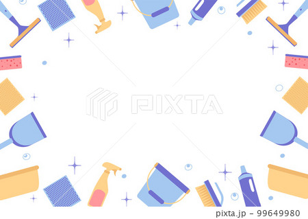 Background of cleaning equipment. Vector illustration isolated on a white background 99649980