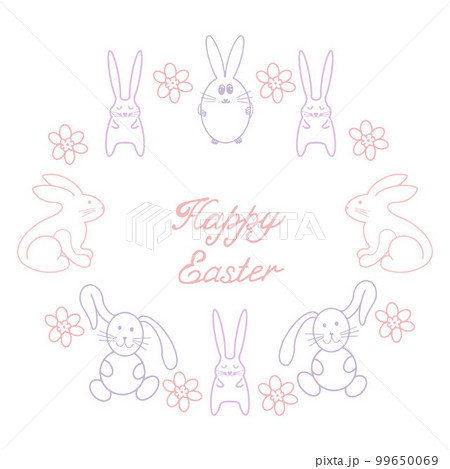 Easter greeting card design, greeting banner, poster template. Vector illustration on a white background Easter greeting card design, greeting banner, poster template. Vector illustration on a white background 99650069