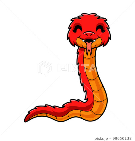 Cute spiny bush viper cartoon 99650138