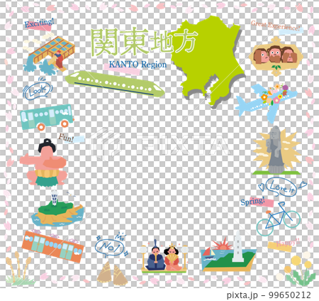 日本關東地區春季特產觀光一組圖標（平） 99650212