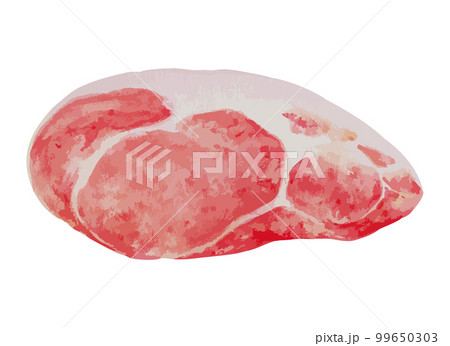 お肉　水彩風イラスト 99650303
