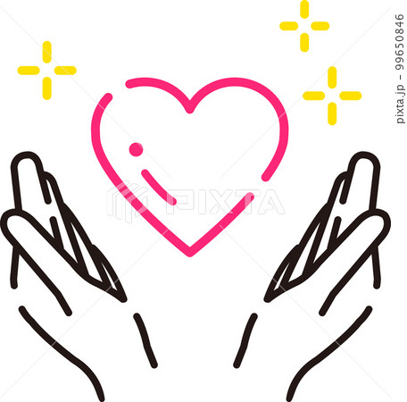 ハート 手 アイコン ハート 手 アイコン 99650846