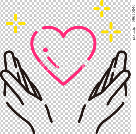 ハート 手 アイコン ハート 手 アイコン 99650846