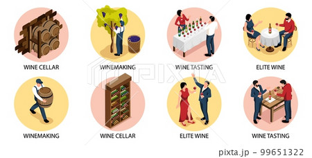 Wine Isometric Round Set 99651322