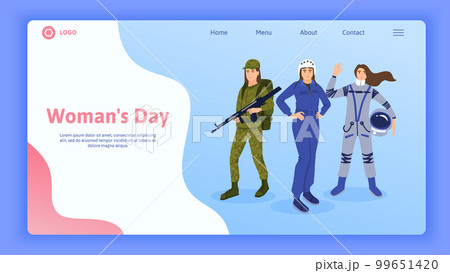 Woman Professions Landing Page Woman Professions Landing Page 99651420