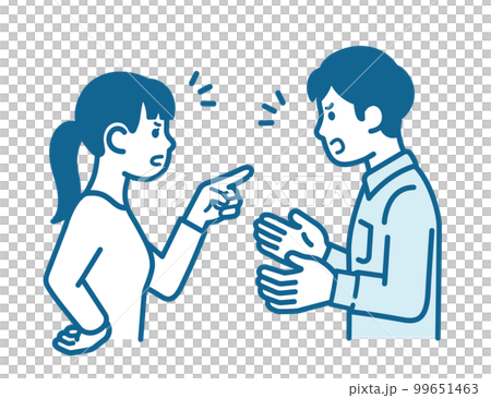 A struggling man and woman 99651463