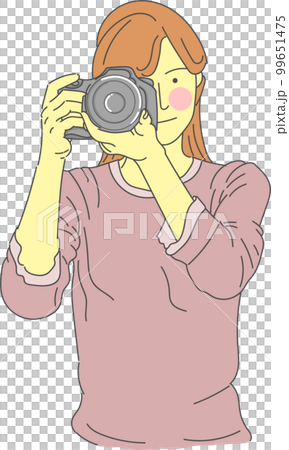 Woman Photographer Camera SLR 99651475