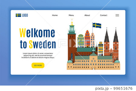 Sweden Touristic Page Design Sweden Touristic Page Design 99651676