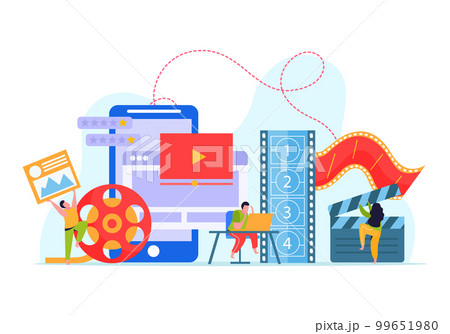 Animation And Motion Design Flat Background 99651980