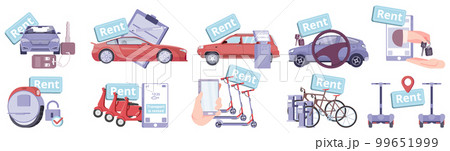 Transport Sharing Icon Set 99651999