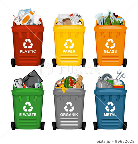 Plastic Garbage Containers Set 99652028