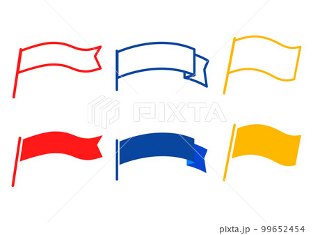 シンプルな旗のイラスト素材 シンプルな旗のイラスト素材 99652454