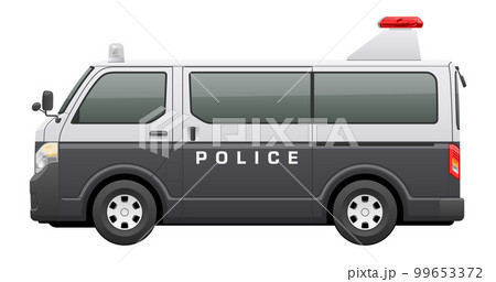 側方から見た車のイラスト(交通事故処理車) 側方から見た車のイラスト(交通事故処理車) 99653372