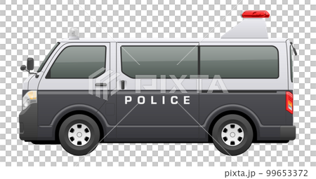 側方から見た車のイラスト(交通事故処理車) 側方から見た車のイラスト(交通事故処理車) 99653372