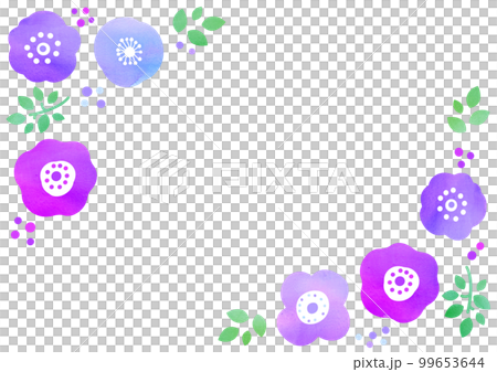 水彩風格花卉插畫素材 水彩風格花卉插畫素材 99653644