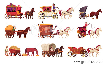 Horse Drawn Vehicles Set 99653926