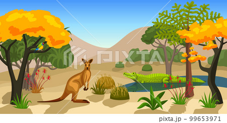 Australian Animals Background Australian Animals Background 99653971