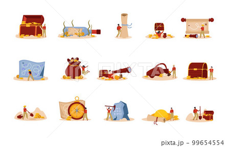 Flat Treasure Hunt Set Flat Treasure Hunt Set 99654554