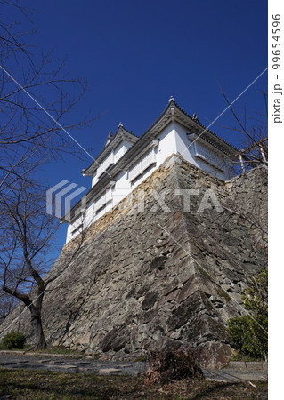 岡山県津山市にあるさくら名所100選のひとつ「鶴山公園(津山城趾)」:備中櫓 岡山県津山市にあるさくら名所100選のひとつ「鶴山公園(津山城趾)」:備中櫓 99654596