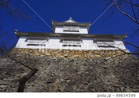 岡山県津山市にあるさくら名所100選のひとつ「鶴山公園(津山城趾)」:備中櫓 岡山県津山市にあるさくら名所100選のひとつ「鶴山公園(津山城趾)」:備中櫓 99654599