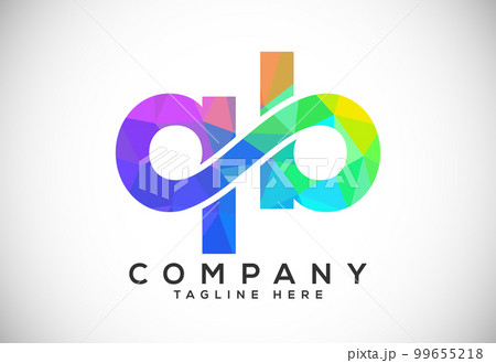 Polygonal low poly letter Q B Logo Design Vector Template. QB Letter Logo Design Polygonal low poly letter Q B Logo Design Vector Template. QB Letter Logo Design 99655218