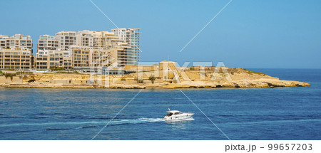 Tigne Point and Fort Tigne in Sliema, Malta 99657203