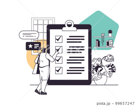 businesswoman marking complete tasks on checklist business organization achievements of goal concept businesswoman marking complete tasks on checklist business organization achievements of goal concept 99657247