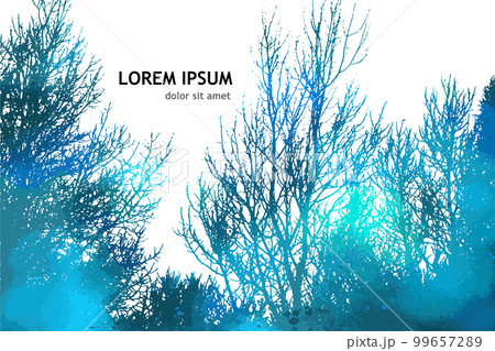 Blue trees landscape. Vector illustration 99657289