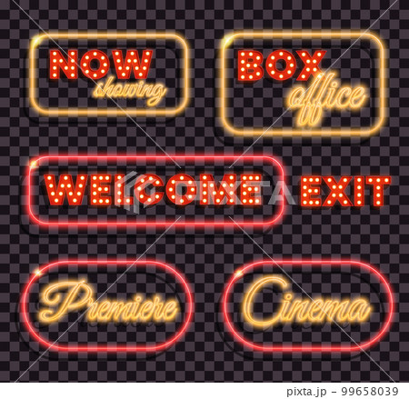 Retro Light Frame Transparent Set 99658039