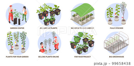 Isometric Nursery Garden Set Isometric Nursery Garden Set 99658438