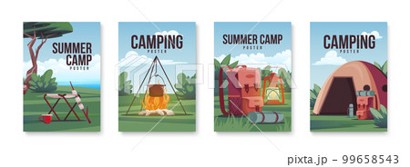 Camping Poster Set Camping Poster Set 99658543