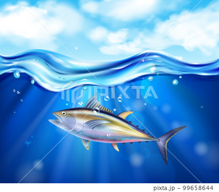 Realistic Tuna Sea Composition Realistic Tuna Sea Composition 99658644