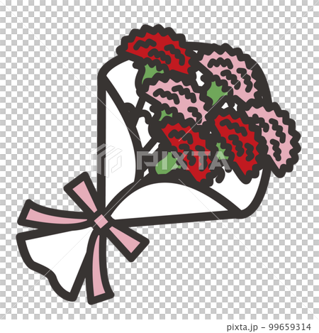康乃馨花束插圖母親節 99659314
