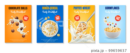 Breakfast Cereal Poster Set 99659637