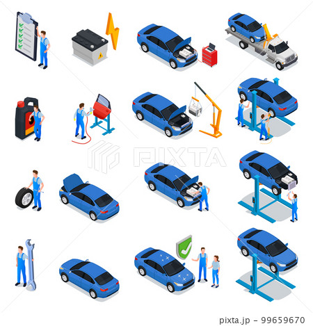 Car Service Isometric Set Car Service Isometric Set 99659670